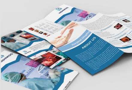 Highness Micro Pvt Ltd Surgical LED Display Trifold Brochure design